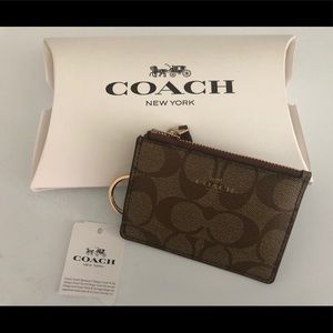 COACH mini skinny ID case - signature canvas